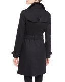 Gibbsmore Wool-Blend Single-Breasted Coat, Black