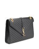 Monogram Matelasse Shoulder Bag, Black