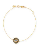 Evil Eye Medallion Bracelet with Diamonds