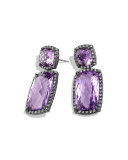 Chatelaine Drop Earrings with Amethyst and Gray Diamonds