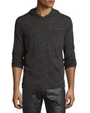 Marled Knit Pullover Hoodie, Coal