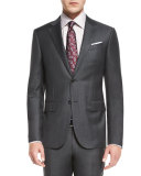 Plaid Trofeo Wool Two-Piece Suit, Gray