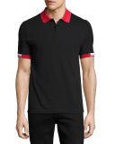 x Raf Simons Polo Shirt with Contrast Tipping, Black