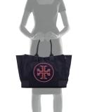 Ella Beaded Nylon Tote Bag, Tory Navy