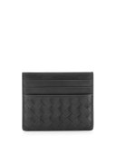 Flat Woven Card Case, Black