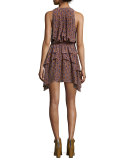 Sleeveless Printed Tie-Waist Dress