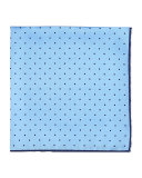 Dot-Print Pocket Square, Light Blue