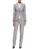 Tovah Glen-Check Classic Trousers, Black
