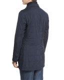 ID Nylon Car Coat with Gilet, Navy