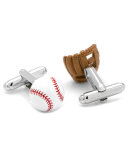 3D Baseball & Glove Cuff Links