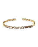 Champagne Baguette Diamond Bangle in 18K Yellow Gold