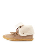 Lido Shearling Moccasin Bootie, Smoke (Fumo)