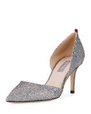 Phantom Glitter d'Orsay Pump, Silver