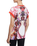 Variant Tiger Rock Tee, Fuchsia