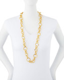 Coronation 24k Gold Plate Large Necklace, 36"L