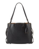 Rogue Small Leather Tote Bag, Black