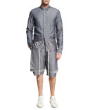 Dissociative Drawstring Shorts, Blue