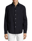 Double-Gauze Cotton Beach Shirt, Indigo