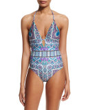 Paros Paisley Goddess Printed One-Piece Swimsuit