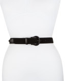 Marianna Suede Belt, Black