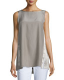 Merryn Bias-Cut Silk Combo Blouse