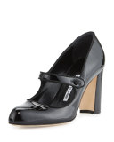 Campy 90mm Mary Jane Pump, Black