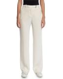 Lawrence Matte Silk Pants, White
