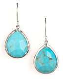 Turquoise Teardrop Earrings, Small