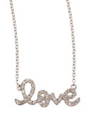 Small White Gold Diamond Love Necklace