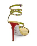 Beaded Snake 105mm Sandal, Green/Multi