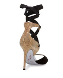 Crystal Lace-Up 105mm Sandal