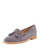 Aldena Tassel Suede Loafer, Gray