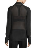 Veneer Dual Zip-Up Jacket, Black