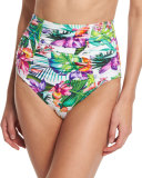 Floral-Print Ultra High-Rise Swim Bottoms