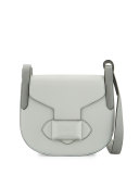 Daria Small Leather Crossbody Bag, Cement
