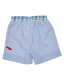 Striped Corduroy Gator Shorts, Blue, Size 6-24 Months