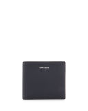 East-West Calfskin Leather Wallet