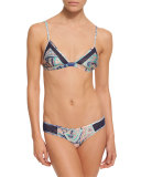 Kasbah Printed Mesh Triangle Bikini Top