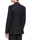 Chain-Trim Two-Button Sport Jacket