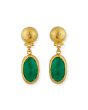 Elements Rose-Cut Emerald Drop Earrings