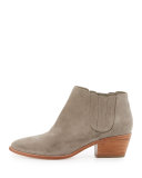 Barlow Suede Pointed-Toe Bootie, Dove