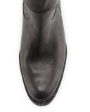 Sofie Over-the-Knee Leather Boot, Black