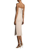 Sierra Strapless Sheath Dress, Nude