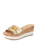 Warren Platform Wedge Sandal, Pale Golden