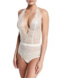 Wink Lace Bodysuit, White