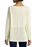 Classic Long-Sleeve Slubby Top
