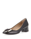 Pasha Patent Ornament 35mm Pump, Black