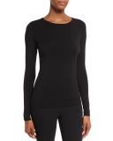 Crewneck Long-Sleeve Tee, Black
