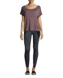 Serenity Cutaway-Back Tee, Light Brown