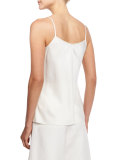 Scoop-Neck A-Line Camisole, Ivory